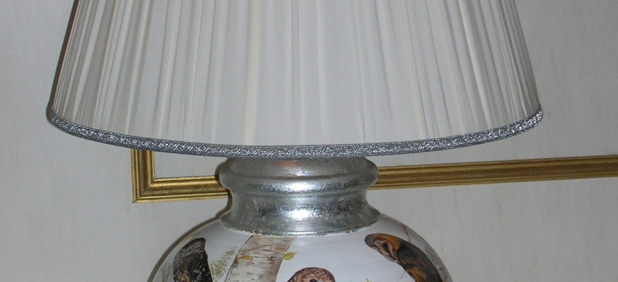 Art.18-1305-07 lume grande tondo dec. Le civette 3