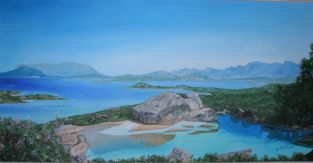 Tavolara olio su tela 80x40