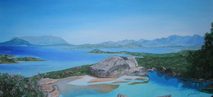 Tavolara olio su tela 80x40